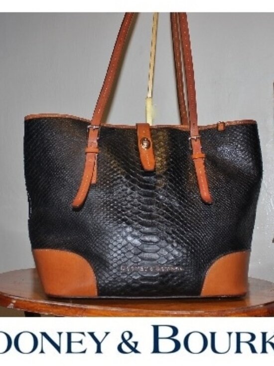 Dooney & Bourke Handbags - $398 Dooney & Bourke Claremont Dove "Python" Shopper Tote Shoulder Bag